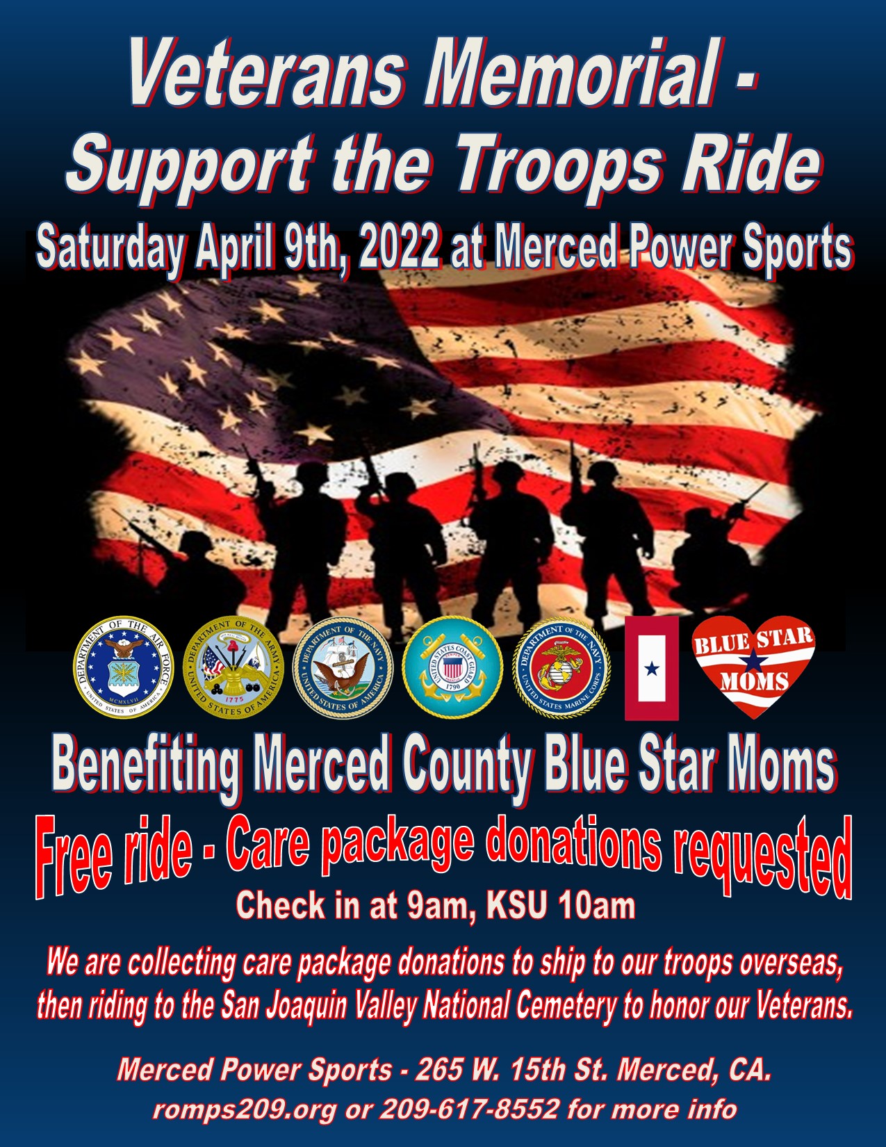 Veterans Memorial – Support the Troops Ride – Merced Community Calendar