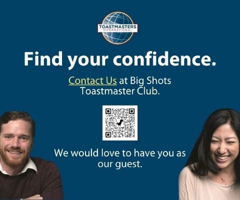 Big Shots Toastmasters Club – 04/09/2024